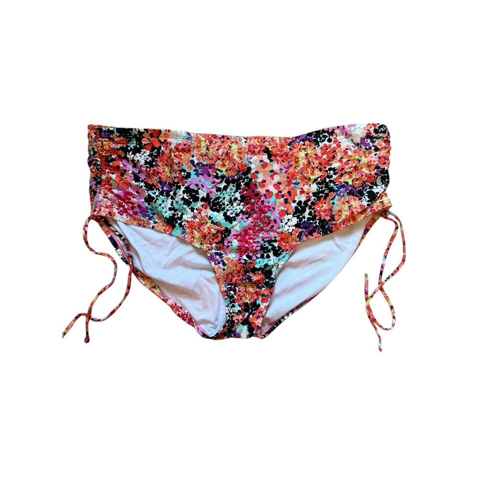 Kenneth Cole Reaction Women's Plus Size 2X Bikini Bottom Floral Colorful Boho